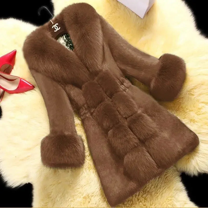 Beatrice Faux Fur Collar Coat