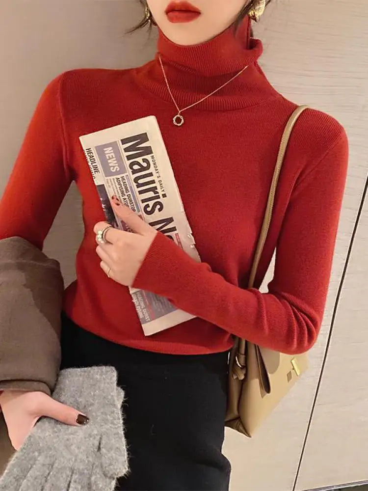 Elena Ribbed Turtleneck Jumper